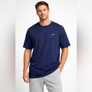 Nike Men’s Navy Blue Cotton Short Sleeve T-Shirt Crewneck Logo Tee XL NWT